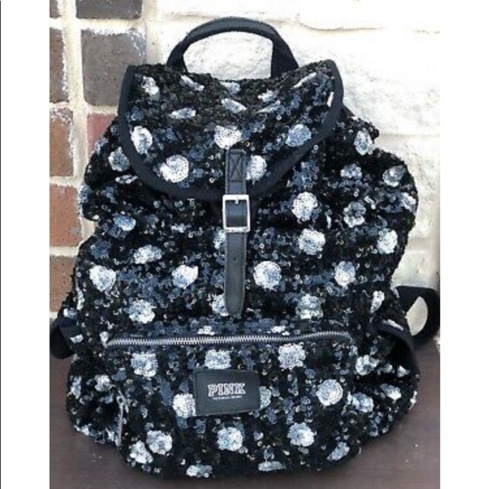 Victorias Secret Pink Backpack Sequin Dot Print